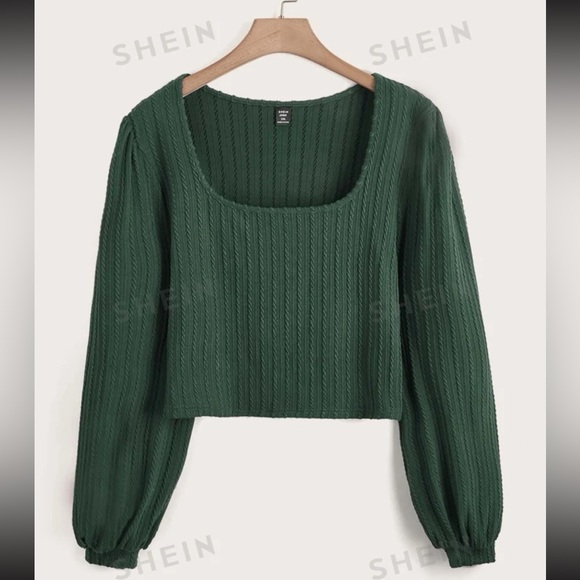 Shein Square Neck Cropped Top - Picture 1 of 7